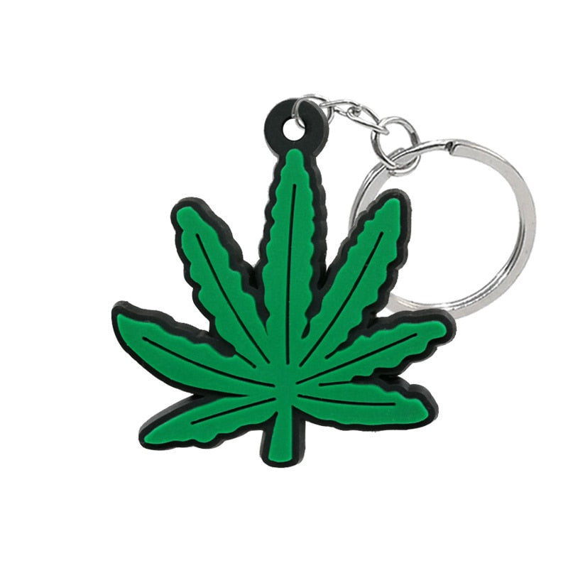 PVC Cannabis themed keychain
