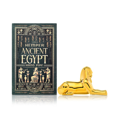 Hemper | 5" Ancient Egypt Hand Pipe – Sphinx Gold Edition [PP6062]