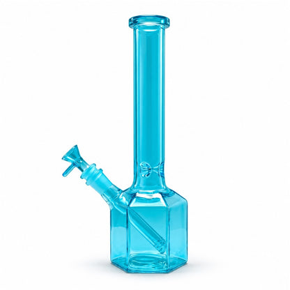 Fortune | 12" Full Color Hex Base Glass Water Pipe – 5mm