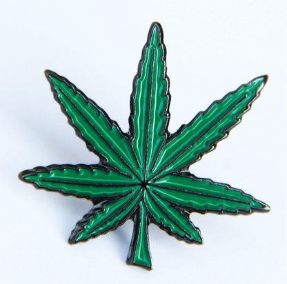 Cannabis Leaf Metal Pin