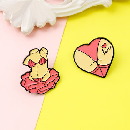 Sexy Heart-shaped Enamel Pin