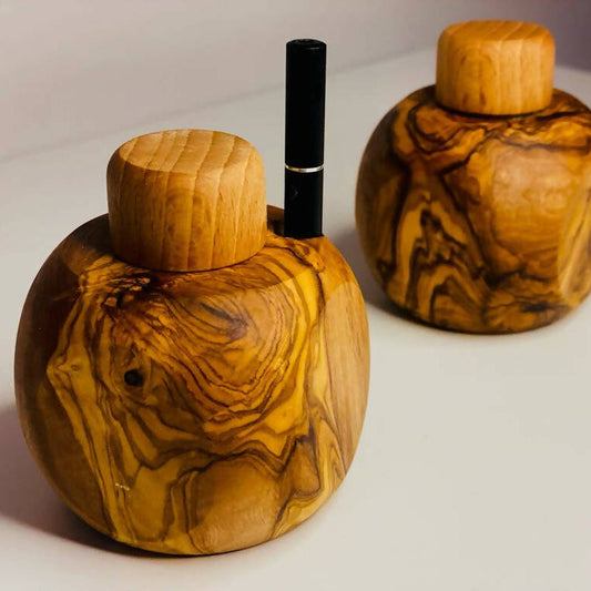 VOW | Olive Wood Apple Dugout/Smoker's Gift 1_0
