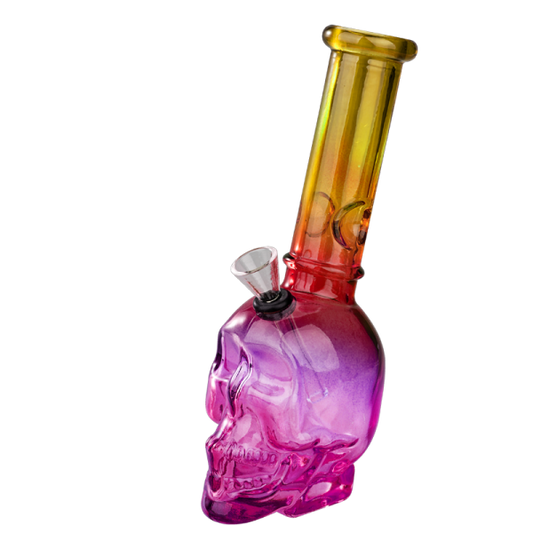 8″ Skull Glass Bong [JBLX-11-2]