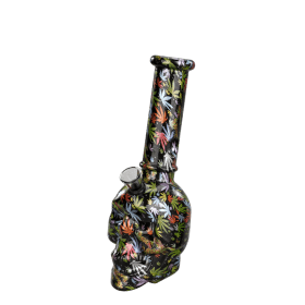 8″ Skull Printing Glass Bong [JBLX-11-3]