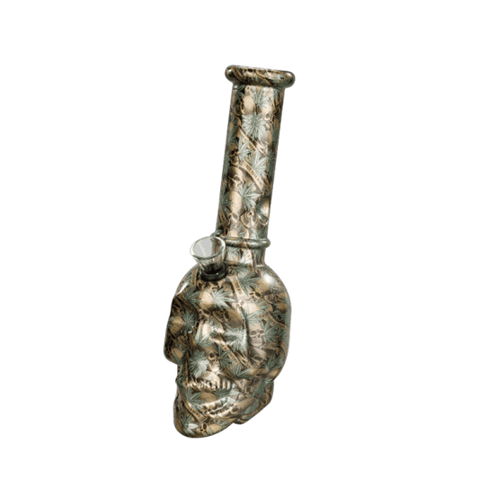 8″ Skull Printing Glass Bong [JBLX-11-3]
