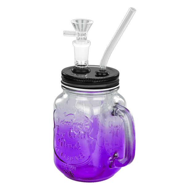 TOPPUFF® | 5.5″ Mason Jar Glass Bong – Surface Plating Colors [JTOP01.1005]