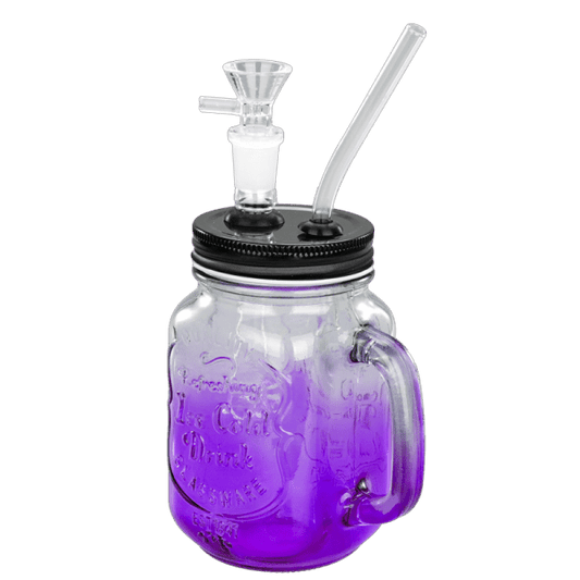 TOPPUFF® | 5.5″ Mason Jar Glass Bong – Surface Plating Colors [JTOP01.1005]