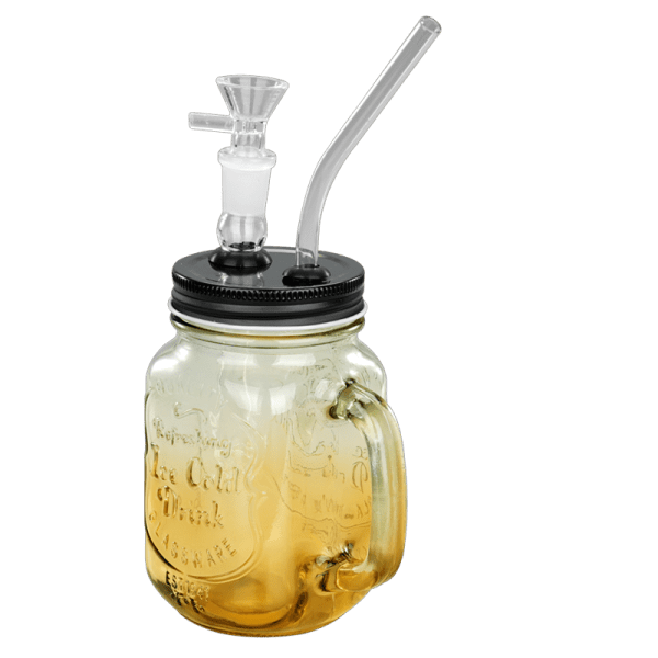 TOPPUFF® | 5.5″ Mason Jar Glass Bong – Surface Plating Colors [JTOP01.1005]