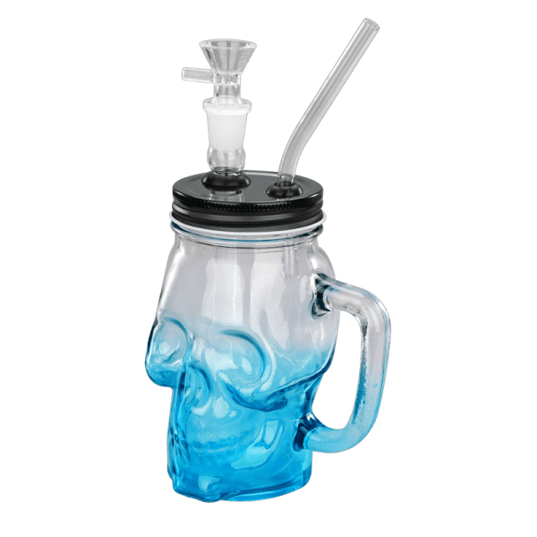 TOPPUFF® | 6″ Skull Cup Glass Bong – Surface Painting Colors [JTOP01.1006]