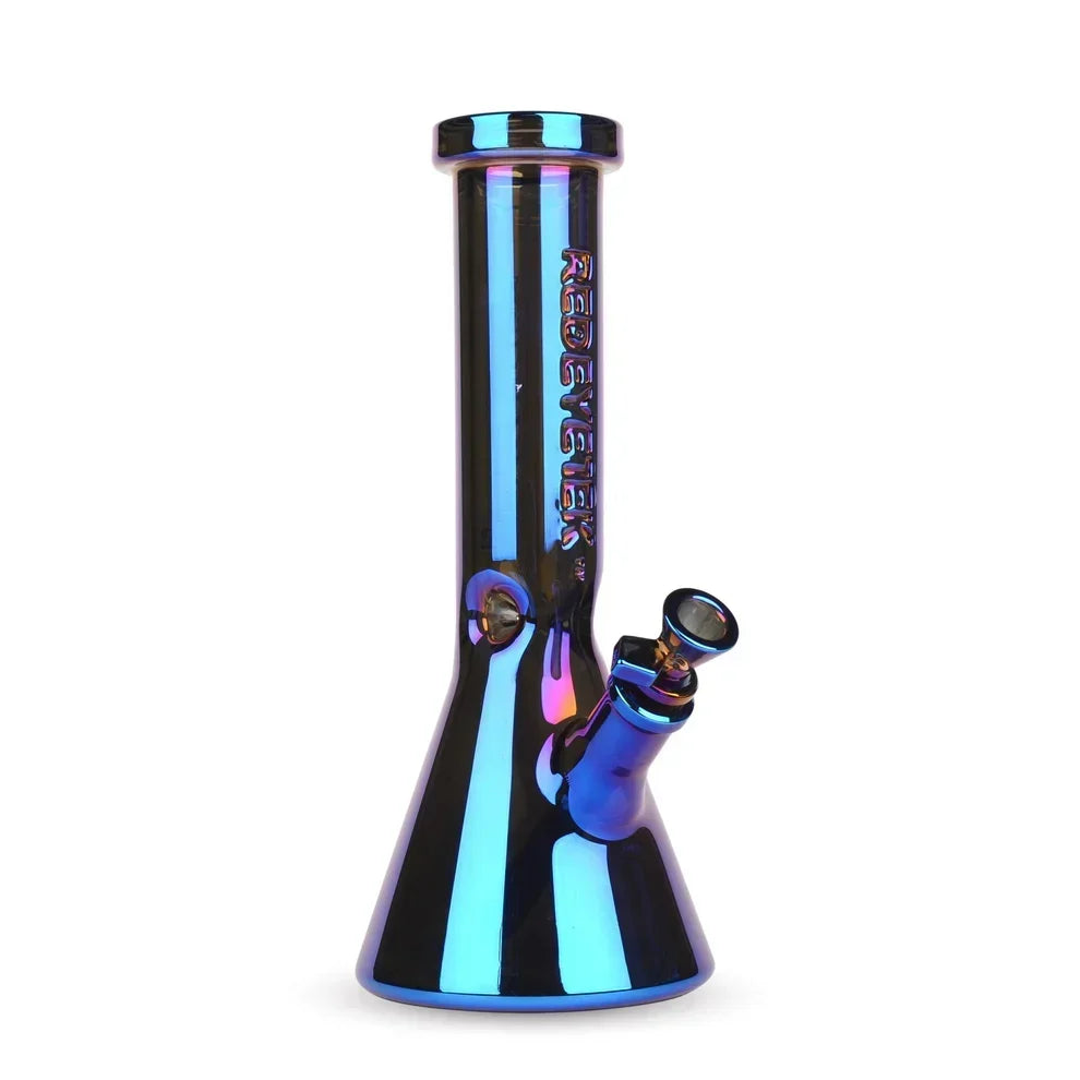 12" 7mm Red Eye Tek Metallic Terminator Finish Beaker Bong