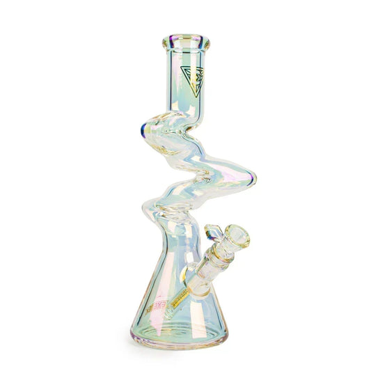 Red Eye 12" Triple Zong Metallilc Rainbow Beaker Bong