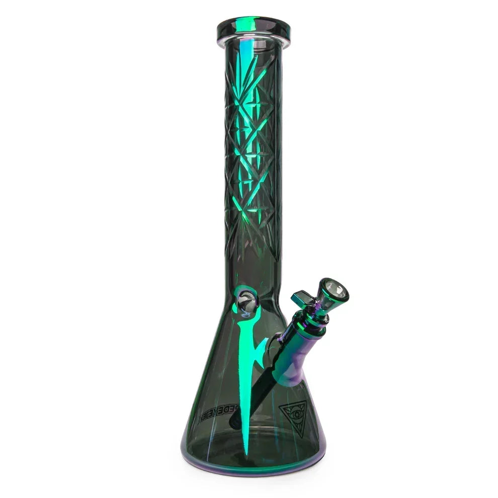 15" 7mm Red Eye Tek Terminator Hobstar Beaker Bong