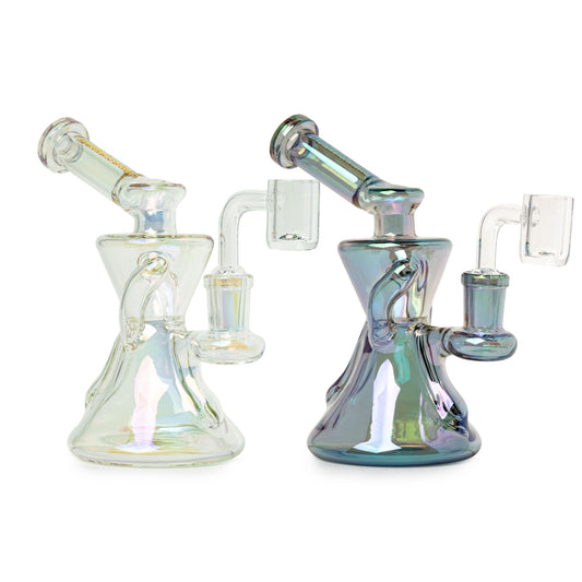 Red Eye Tek® | 6" Tall Metallic Terminator Finish Gamma Concentrate Recycler