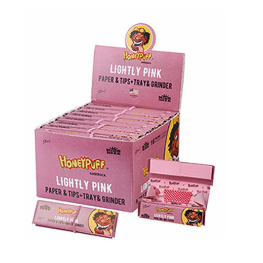 Honey Puff | Rolling Kit – Lightly Pink King Size Kit (16 Packs/Display)  [P1183-04]