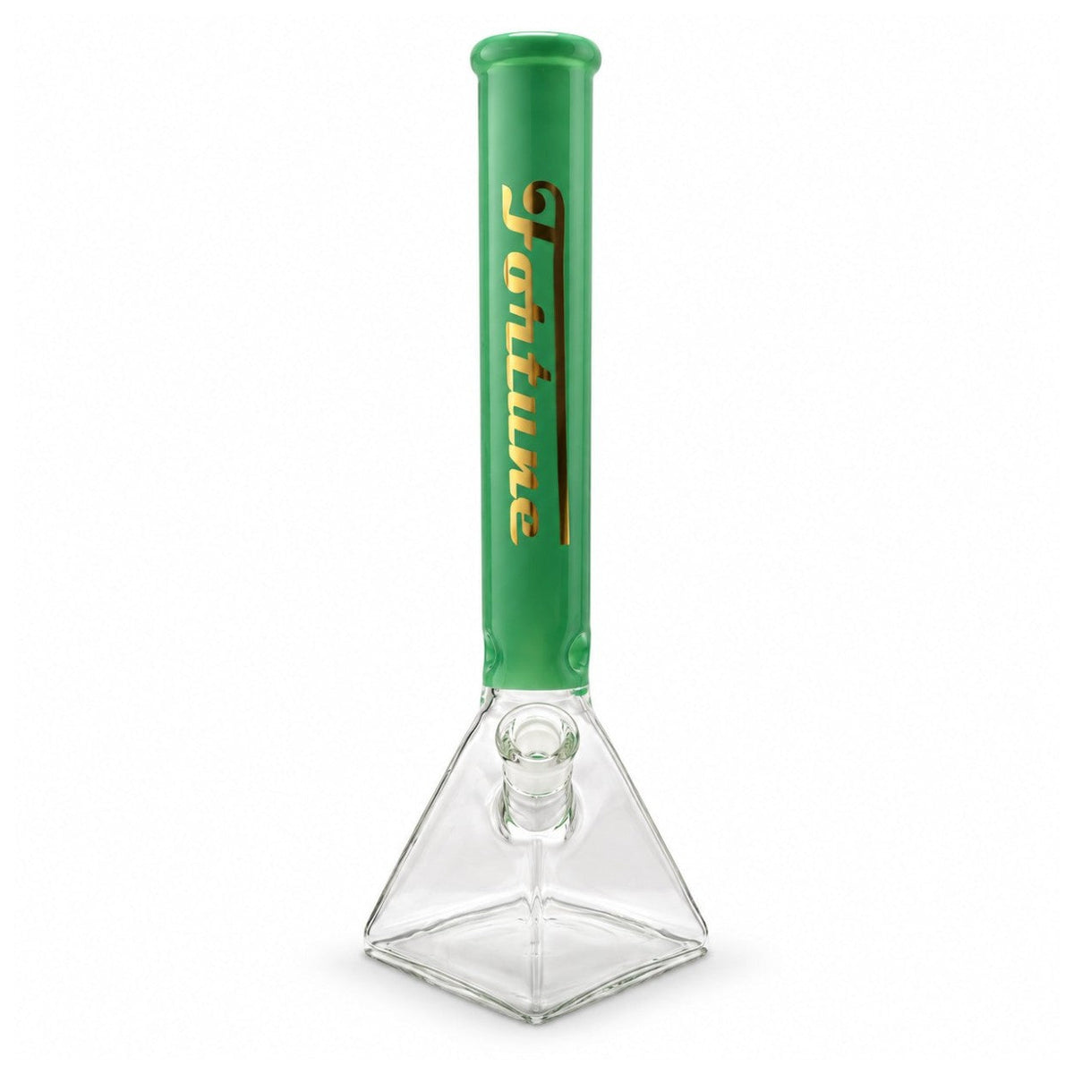 Fortune 18" 7mm Square Base Glass Water Pipe – 50mm Neck