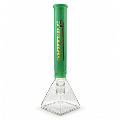 Fortune 18" 7mm Square Base Glass Water Pipe – 50mm Neck