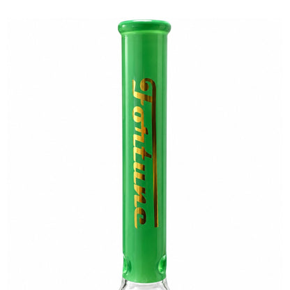 Fortune 18" 7mm Square Base Glass Water Pipe – 50mm Neck