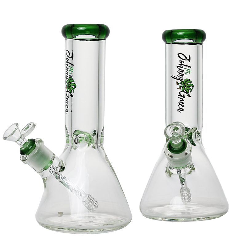 Johnny Green | 10″ Beaker Bong – 9MM Thick with Elephant Joint & Grid Percolator (MJG-001)