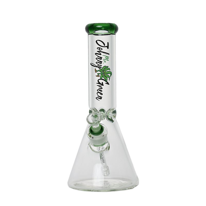 Johnny Green 12″ 9mm Beaker With Elephant Joint With Grid Percolator Slide – Green (MJG-002)
