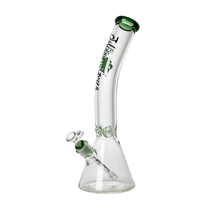 Johnny Green | 16″ 9mm Beaker Bent Neck with Grid Percolator Slide – Green (MJG-008)
