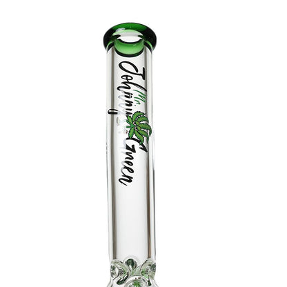 Johnny Green | 16″ 9mm Beaker Bent Neck with Grid Percolator Slide – Green (MJG-008)