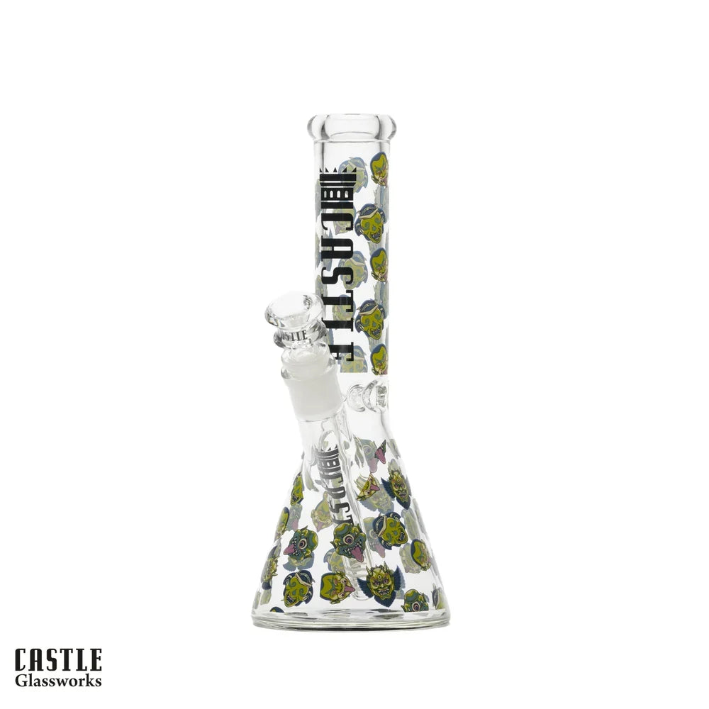 10" Mask Beaker Bong - 5mm Thick Glass