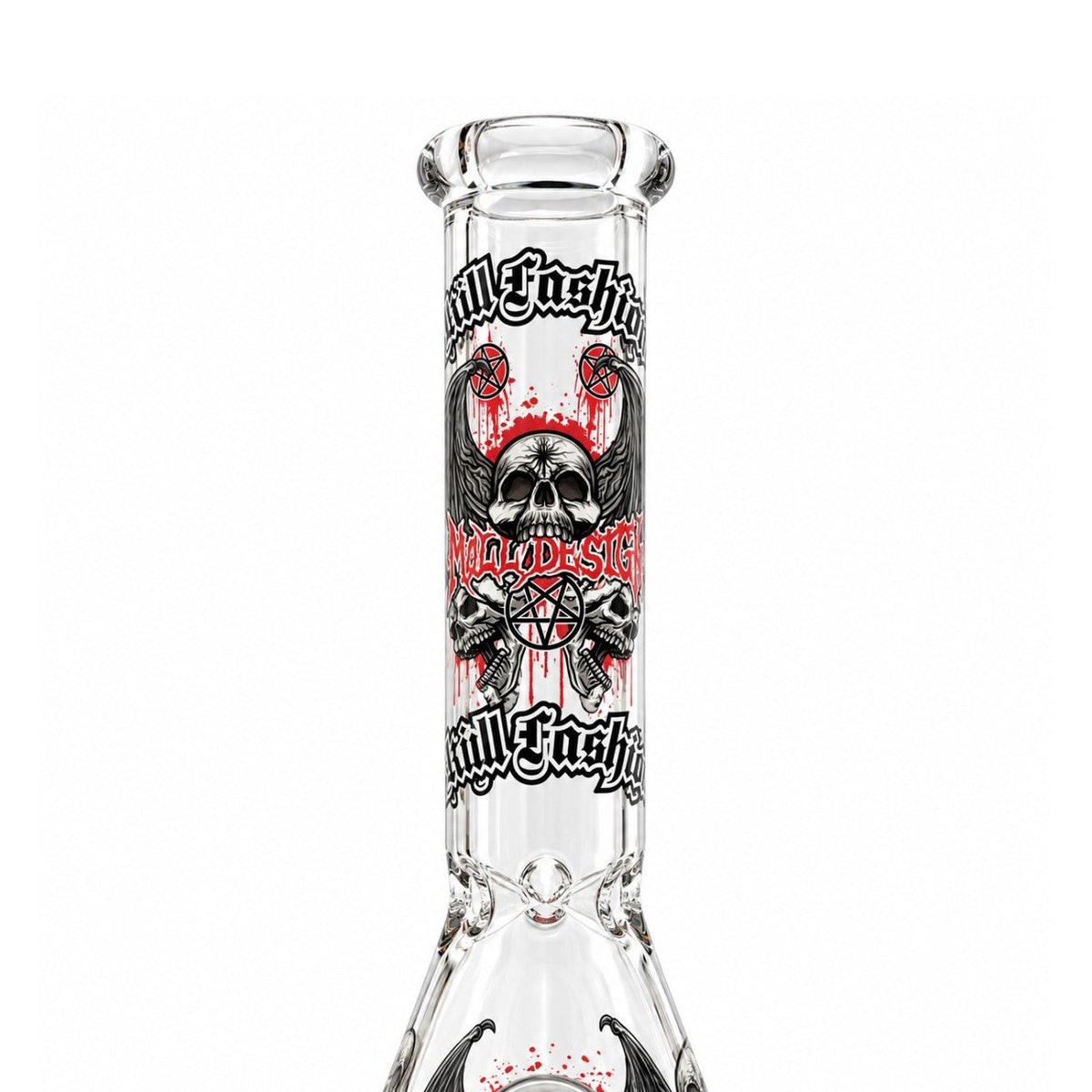 10" Glow-in-the-Dark Skull Graphic Beaker