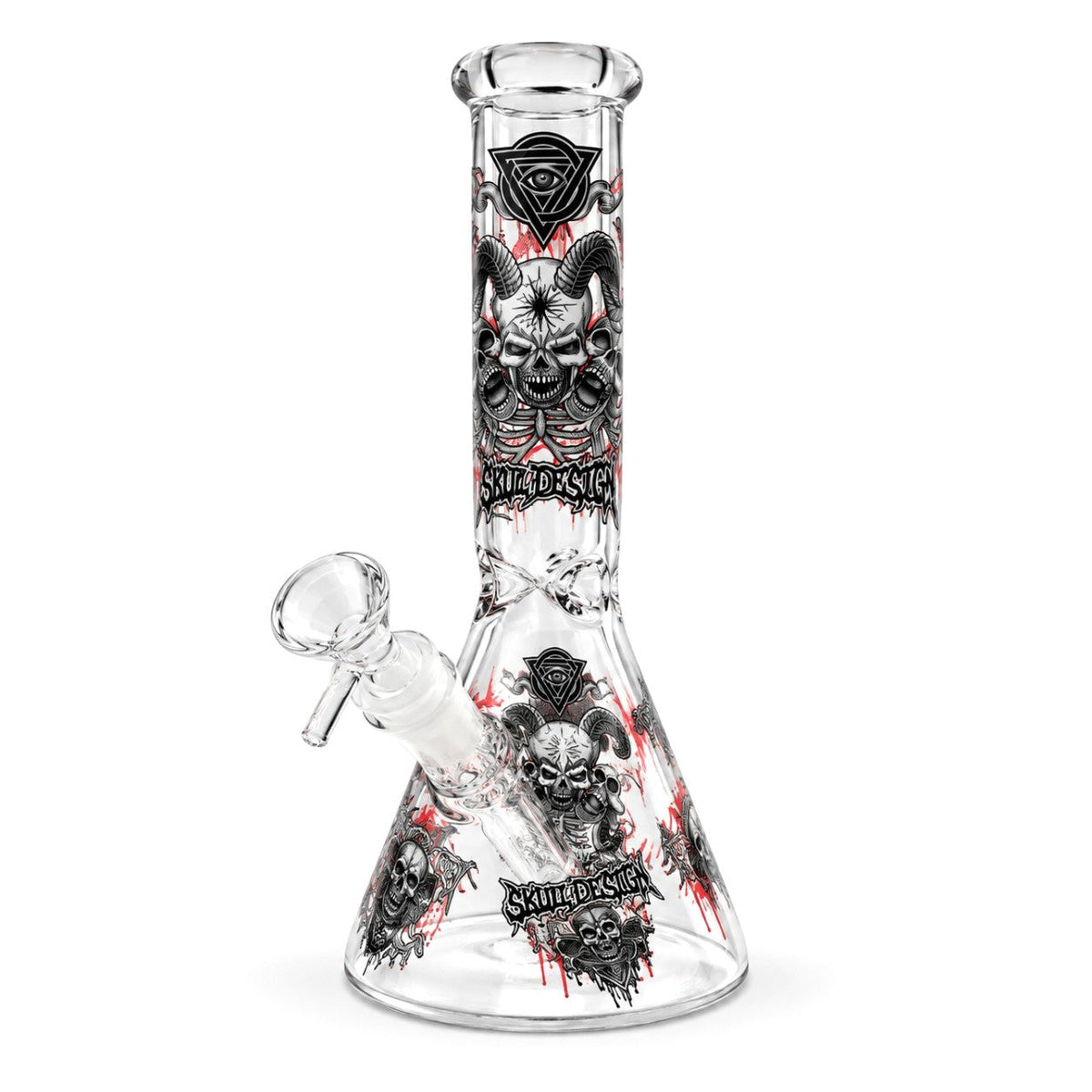 10" Glow-in-the-Dark Skull Graphic Beaker