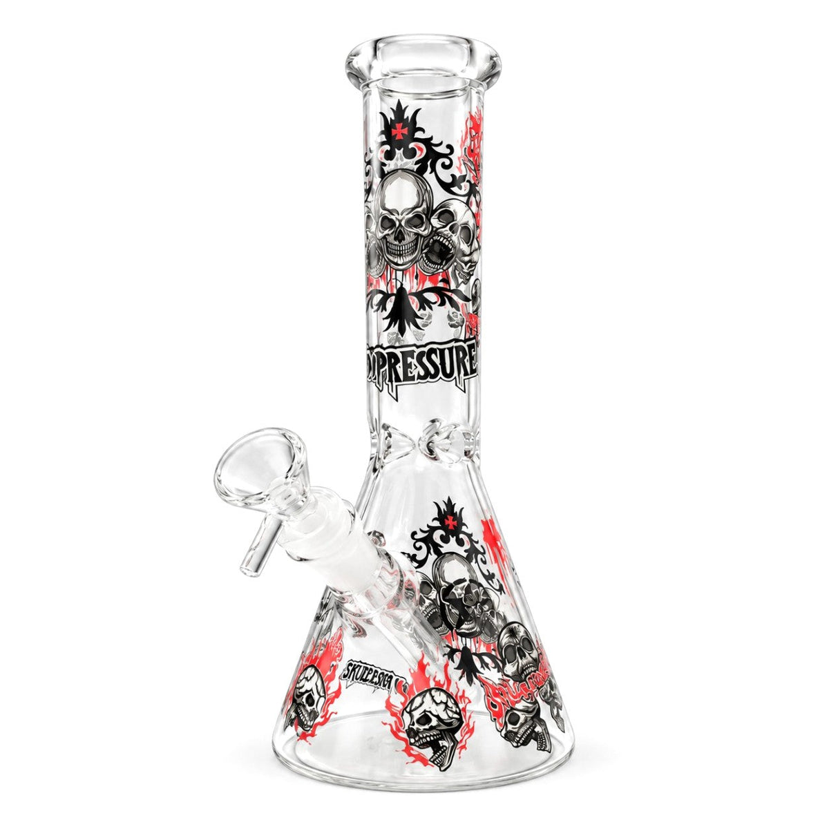 10" Glow-in-the-Dark Skull Graphic Beaker