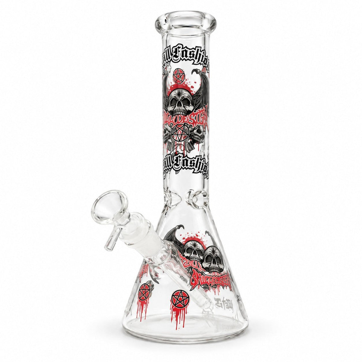 10" Glow-in-the-Dark Skull Graphic Beaker