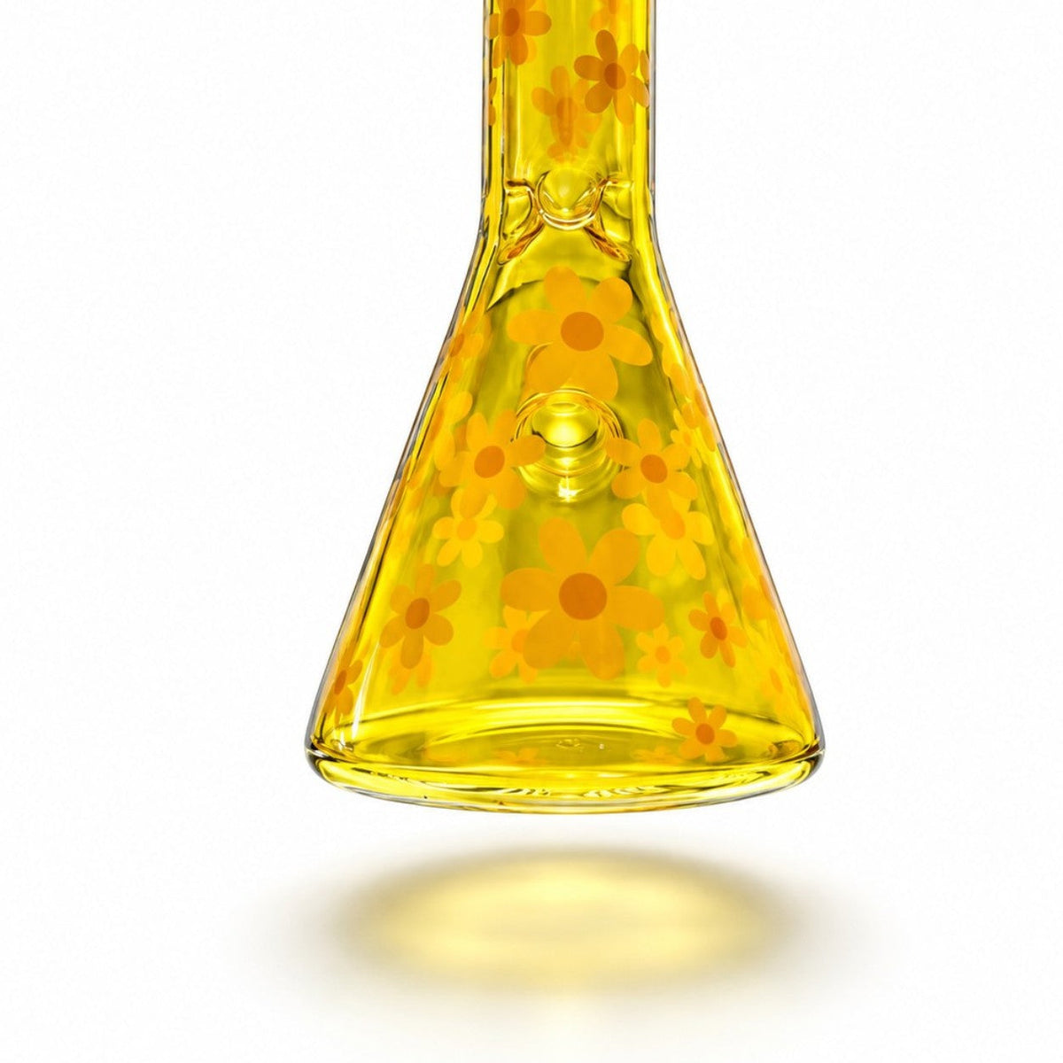 10" Daisy Pattern Colored Glass Beaker