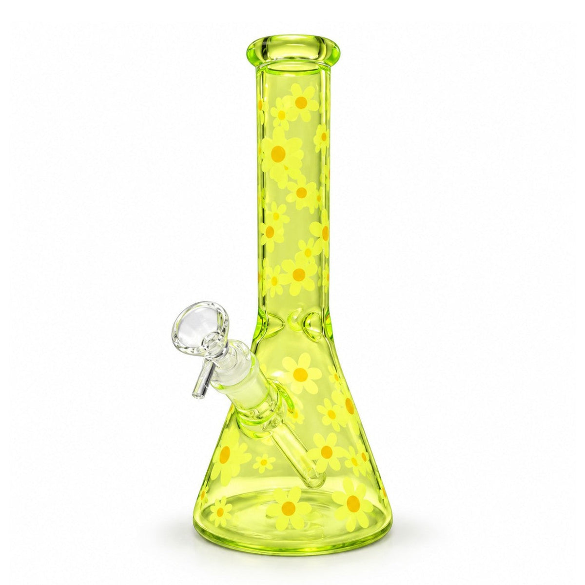 10" Daisy Pattern Colored Glass Beaker