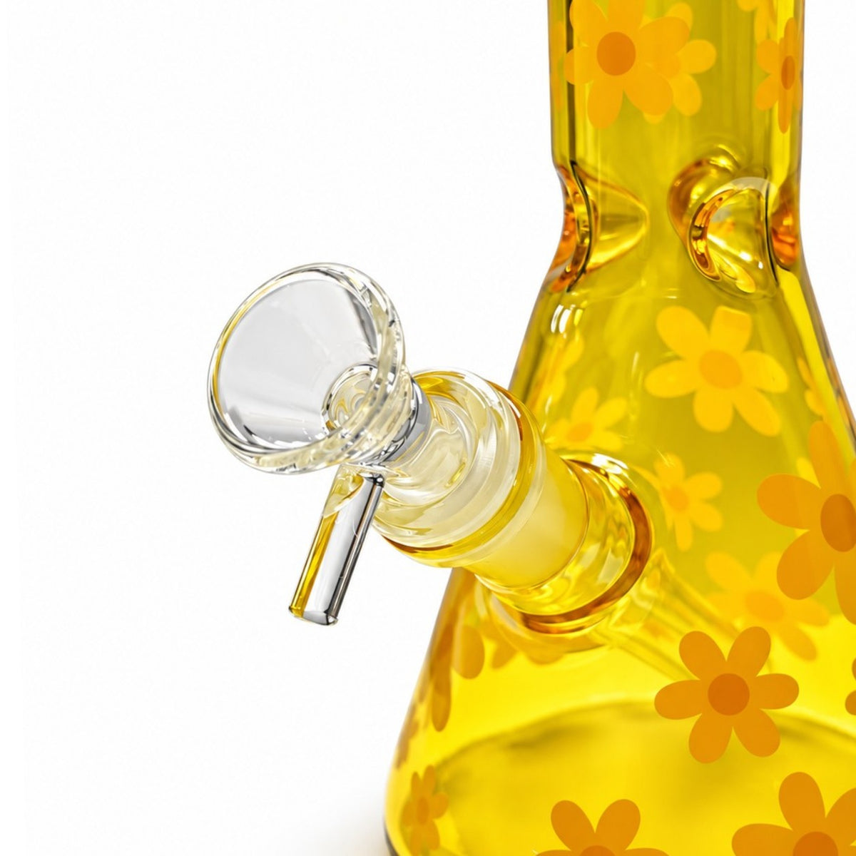 10" Daisy Pattern Colored Glass Beaker