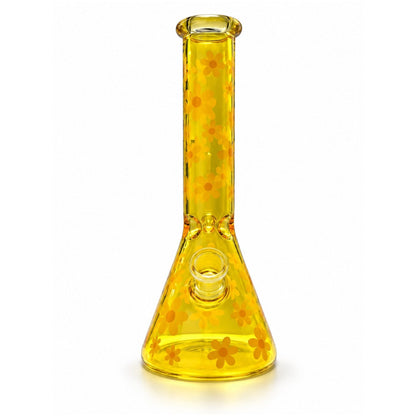 10" Daisy Pattern Colored Glass Beaker