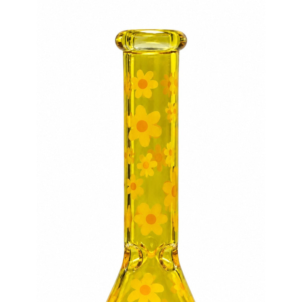 10" Daisy Pattern Colored Glass Beaker