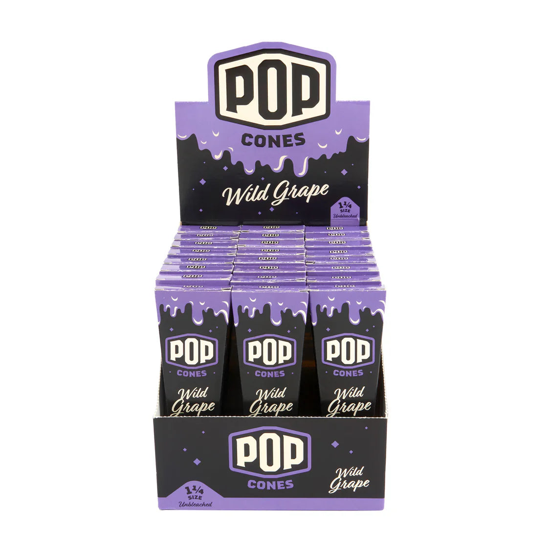 Pop Cones | 1 1/4 Pre-Rolled Cones with Flavor Tip – 6 Pack (24ct Display)