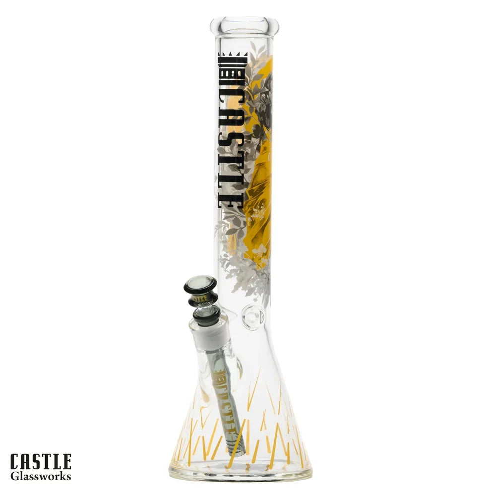 16" Princess Warrior Beaker Bong - 5mm Thick Glass