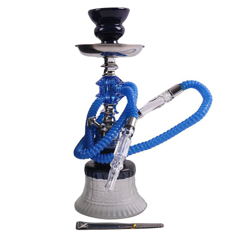11" Hookah Single Hose, MidNight Sapphire Shape Blue Color [SMKE-017]_0