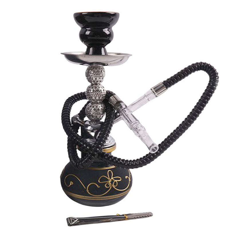 11" Hookah Single Hose, Maverick Shape Black Color [SMKE-023]_0