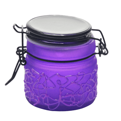 Spider Web Design Glass Storage Jar – Purple-Multiple Sizes Available [SMKZ-139]