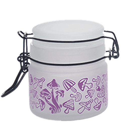 Purple Mushroom Glass Storage Jar-Multiple Sizes Available [SMKZ-142]