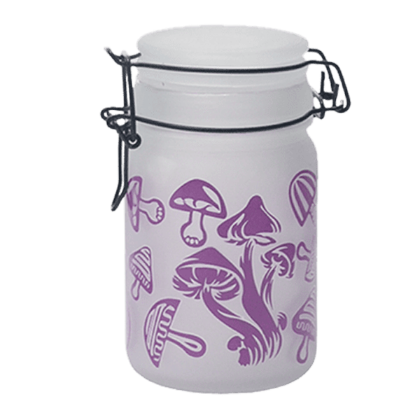 Purple Mushroom Glass Storage Jar-Multiple Sizes Available [SMKZ-142]