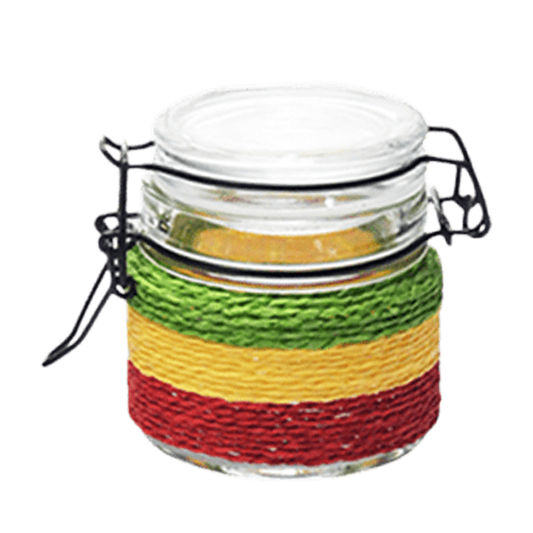 Rasta Colorful Glass Storage Jar – Multiple Sizes Available [SMKZ-146]