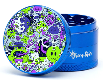 Green Star | 2.5" (63mm) Grinder - Trippy Drippy Design_3