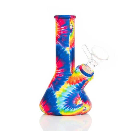Lit Silicone 5" Tie Dye Hippie Water Pipe