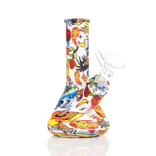 Lit Silicone 5" Tattoo Water Pipe