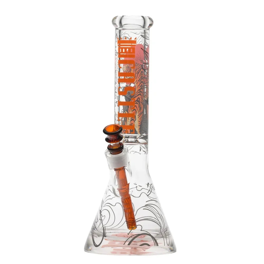 14" Tiger Moon Beaker Bong - 9mm Thick Glass