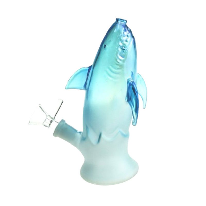 7″ Blue Dolphin Glass Bong [XD009]