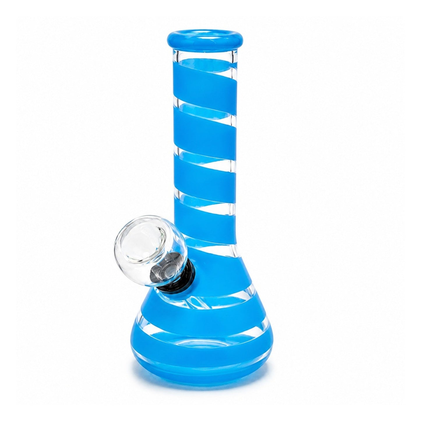 6" Spiral Stripe Mini Glass Beaker Bong – Assorted Colors