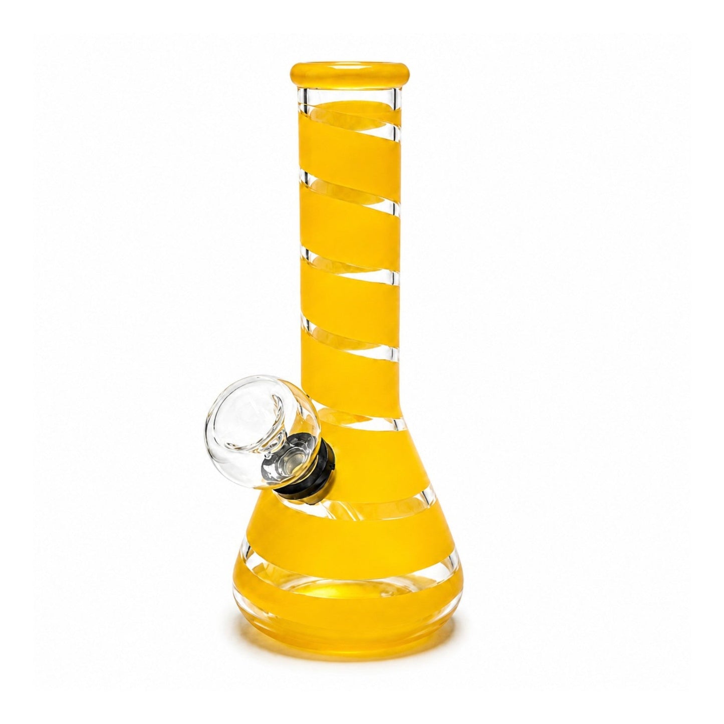 6" Spiral Stripe Mini Glass Beaker Bong – Assorted Colors